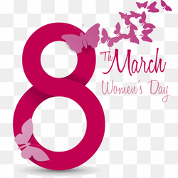 International Women's Day March 8, Day 8 digital, red and pink 8th march women's day illustration