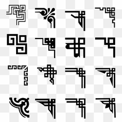 Border corner, corner, frame, chinese style png