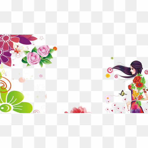 Woman International Womens Day, Women 's Day poster background effect, flower Arranging, effect, holidays png
