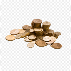 Coins image with transparent background 