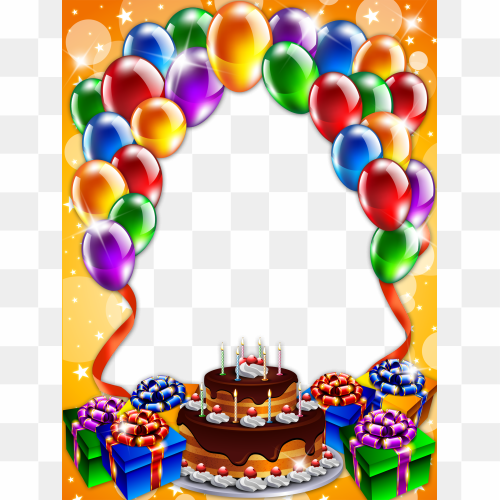 Birthday Frame PNG Isolated Image