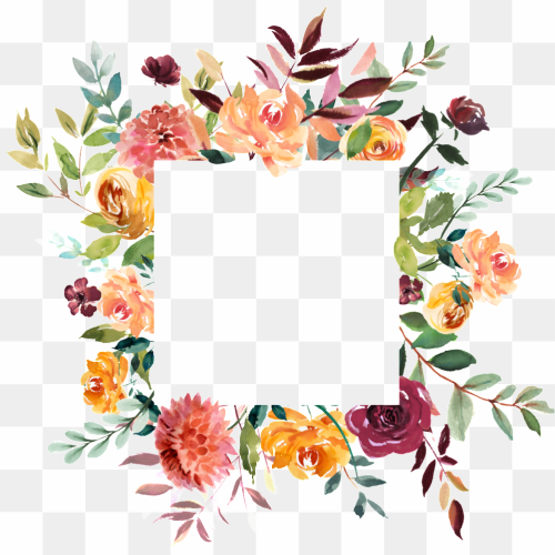 Frame Flower PNG File