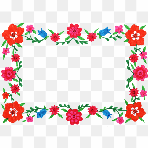 Frame Flower PNG HD Isolated