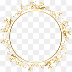 Gold circle frame