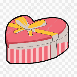 Gift Heart Box PNG Image