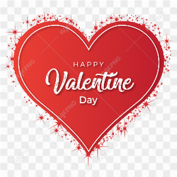 Happy Valentines Day Heart Red PNG