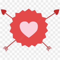 Valentine Heart Arrow PNG Image