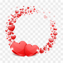 Valentine Heart Vector PNG Transparent Image