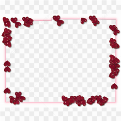Valentines Day Border Heart PNG