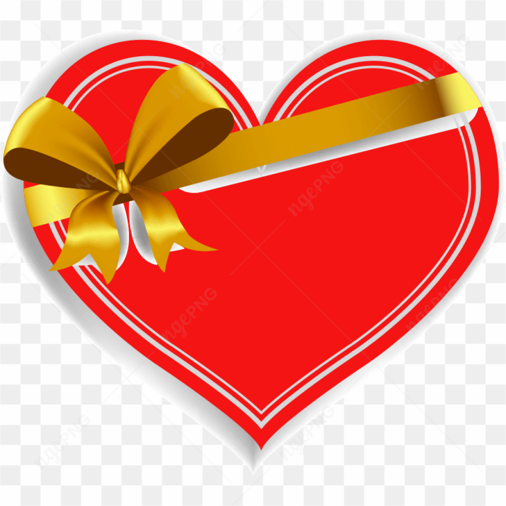 Valentines Day Heart Gift PNG