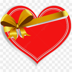 Valentines Day Heart Gift PNG