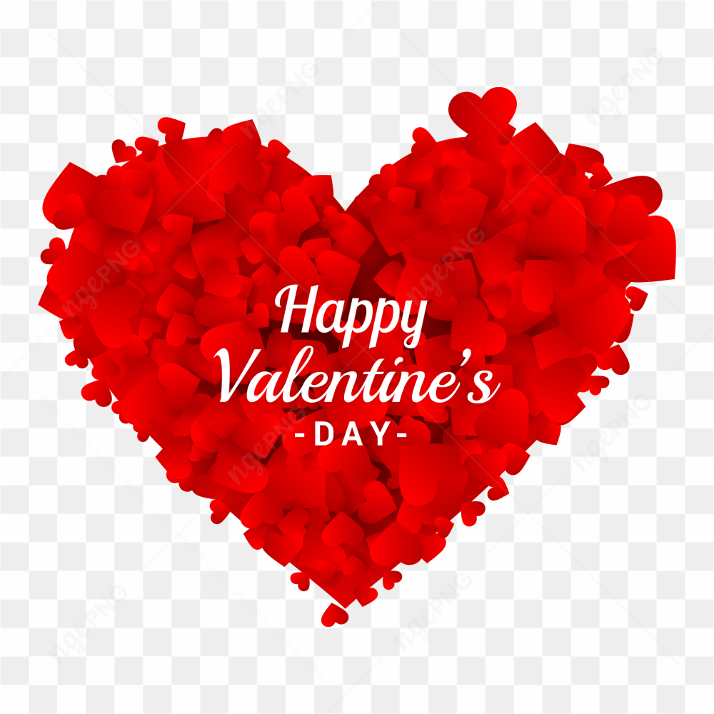 Valentines Day Heart Petals PNG