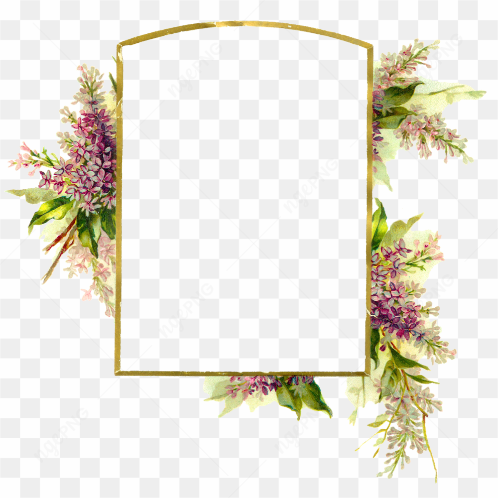 Wedding Floral Border PNG Clipart