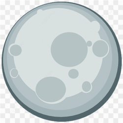 Cartoon white moon