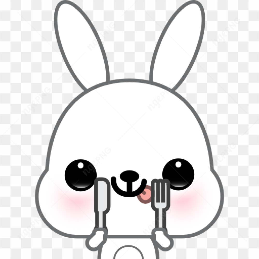 A very hungry rabbit