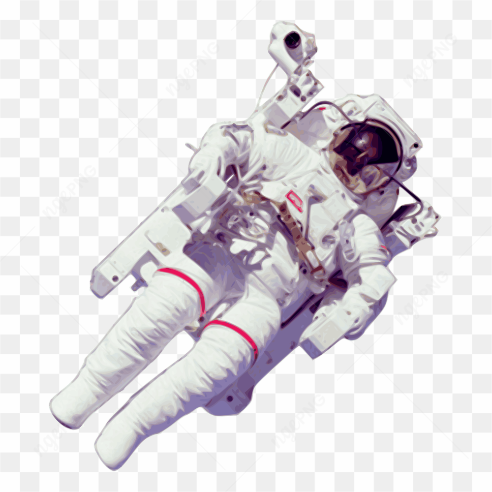Astronaut space colored 