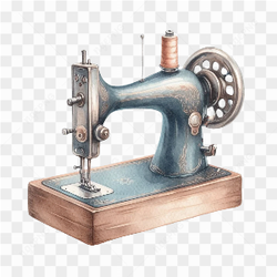 Retro Sewing PNG Sublimation Clipart