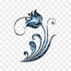 Blue flower decoration 