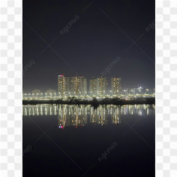 Distant city lights