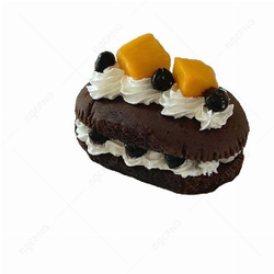 Chocolate cake with custard