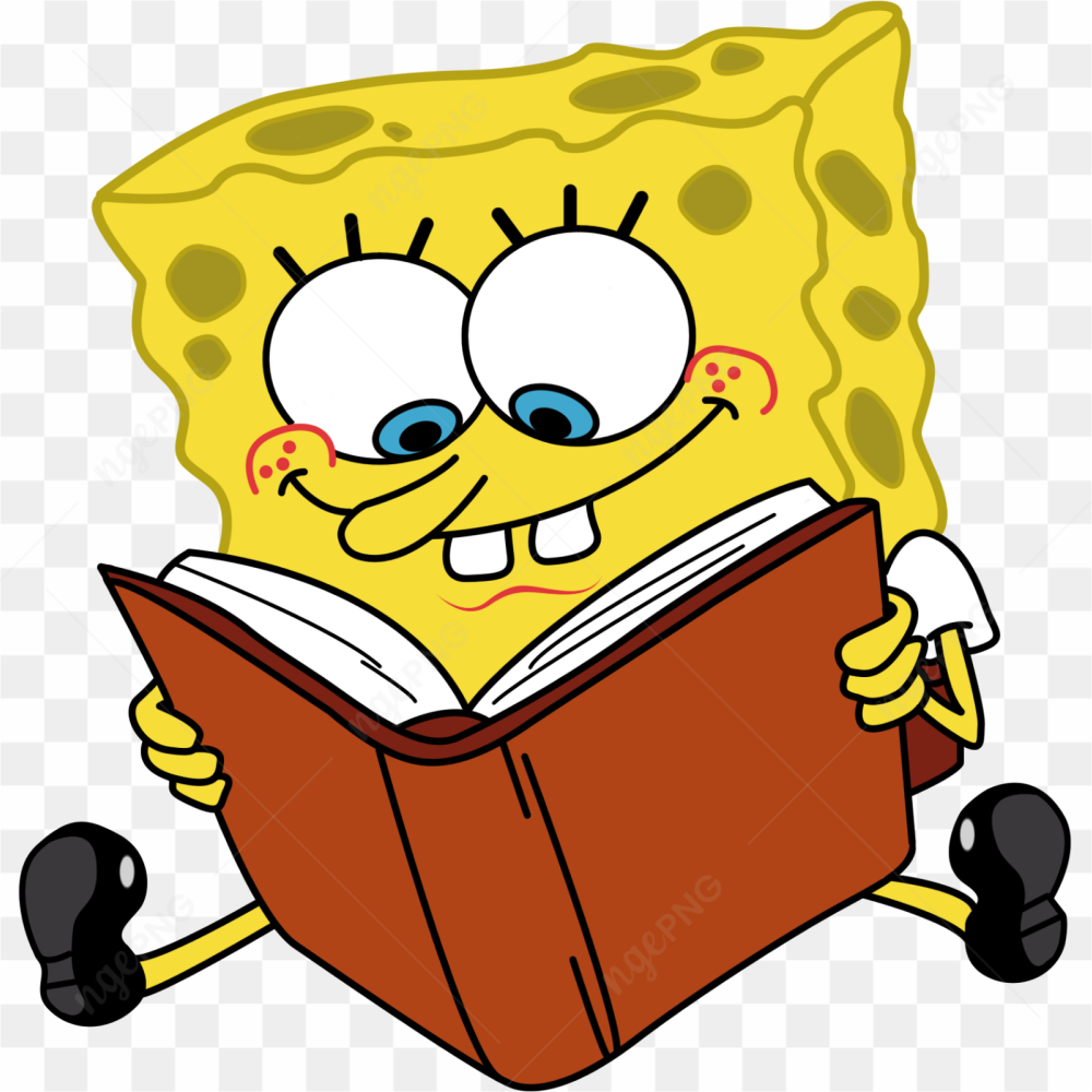 Bob l'ponge lit un livre