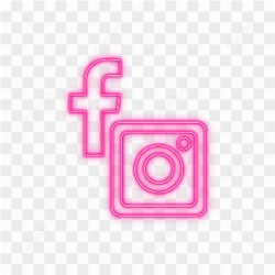 Reseaux sociaux logos neon