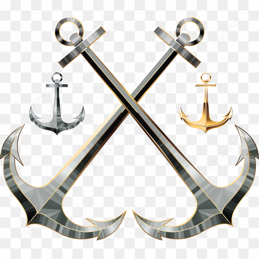 Symbole d'ancrage nautique crois