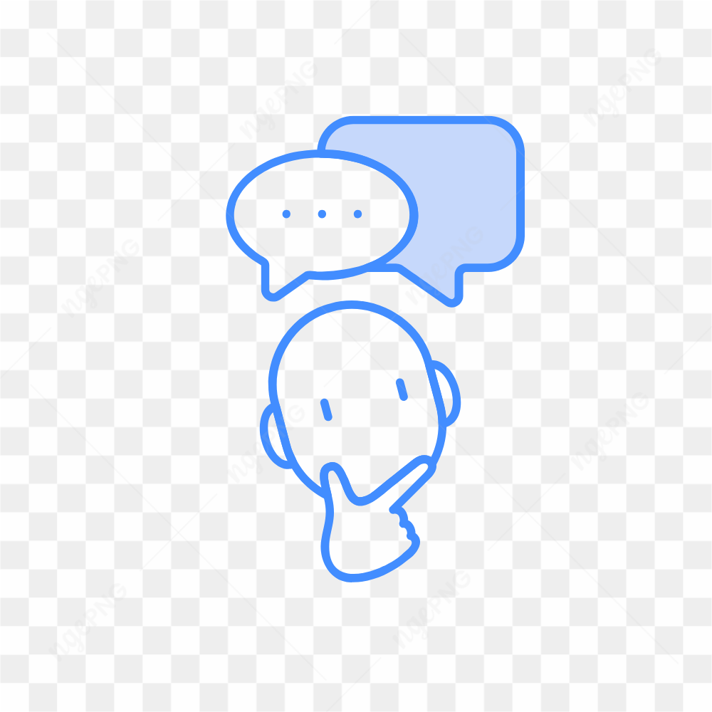 Cartoon thinking man