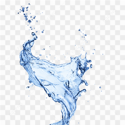 Splashing water droplets